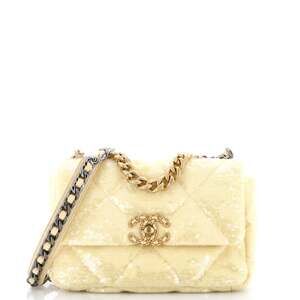 Chanel 19 Flap Bag Quilted Sequins #238225C49B